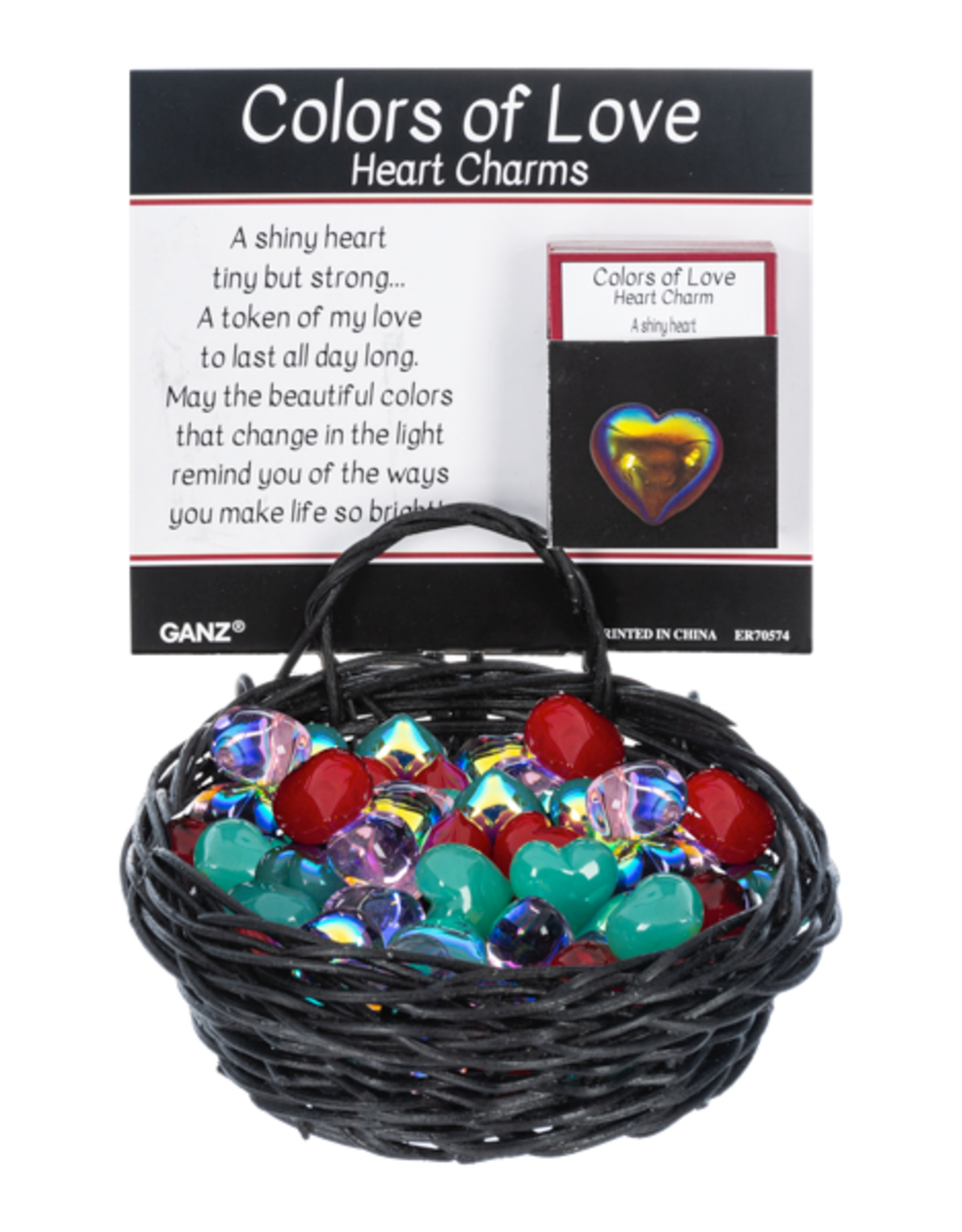 Colors of Love Heart Charms