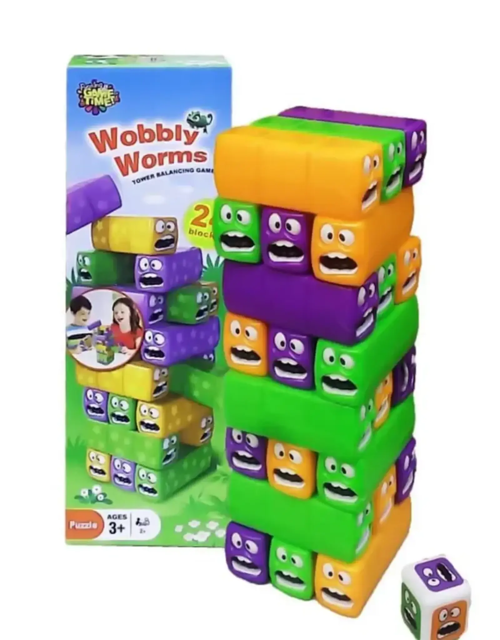 Wobbly Worms - tower balancing game