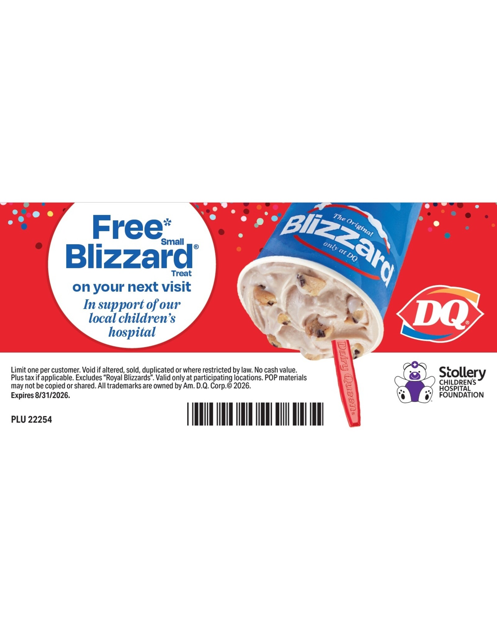 Dairy Queen Miracle Treat Day - 5 small Blizzard vouchers for $30