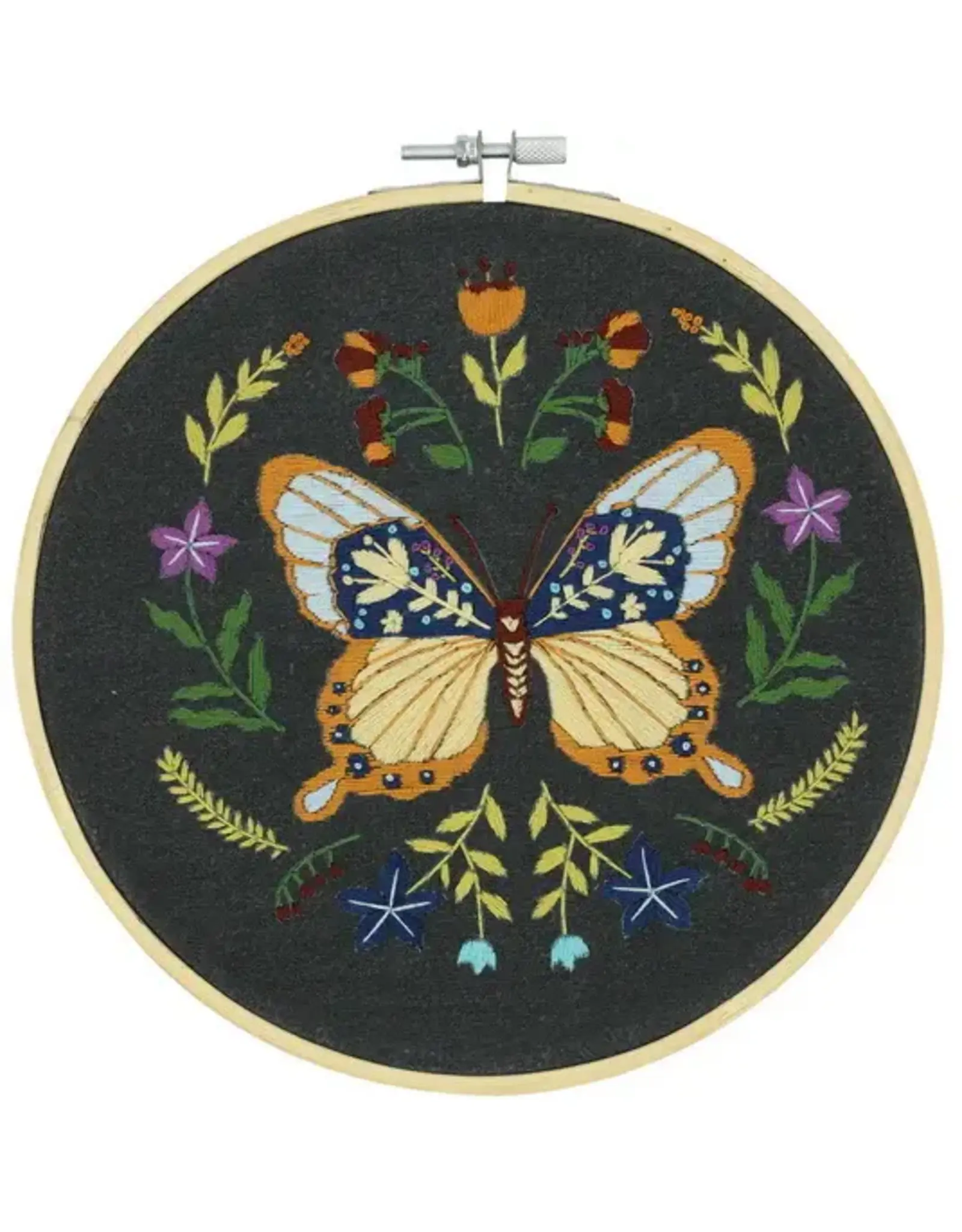 Embroidery Kit - midnight butterfly - large