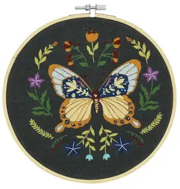 Embroidery Kit - midnight butterfly - large
