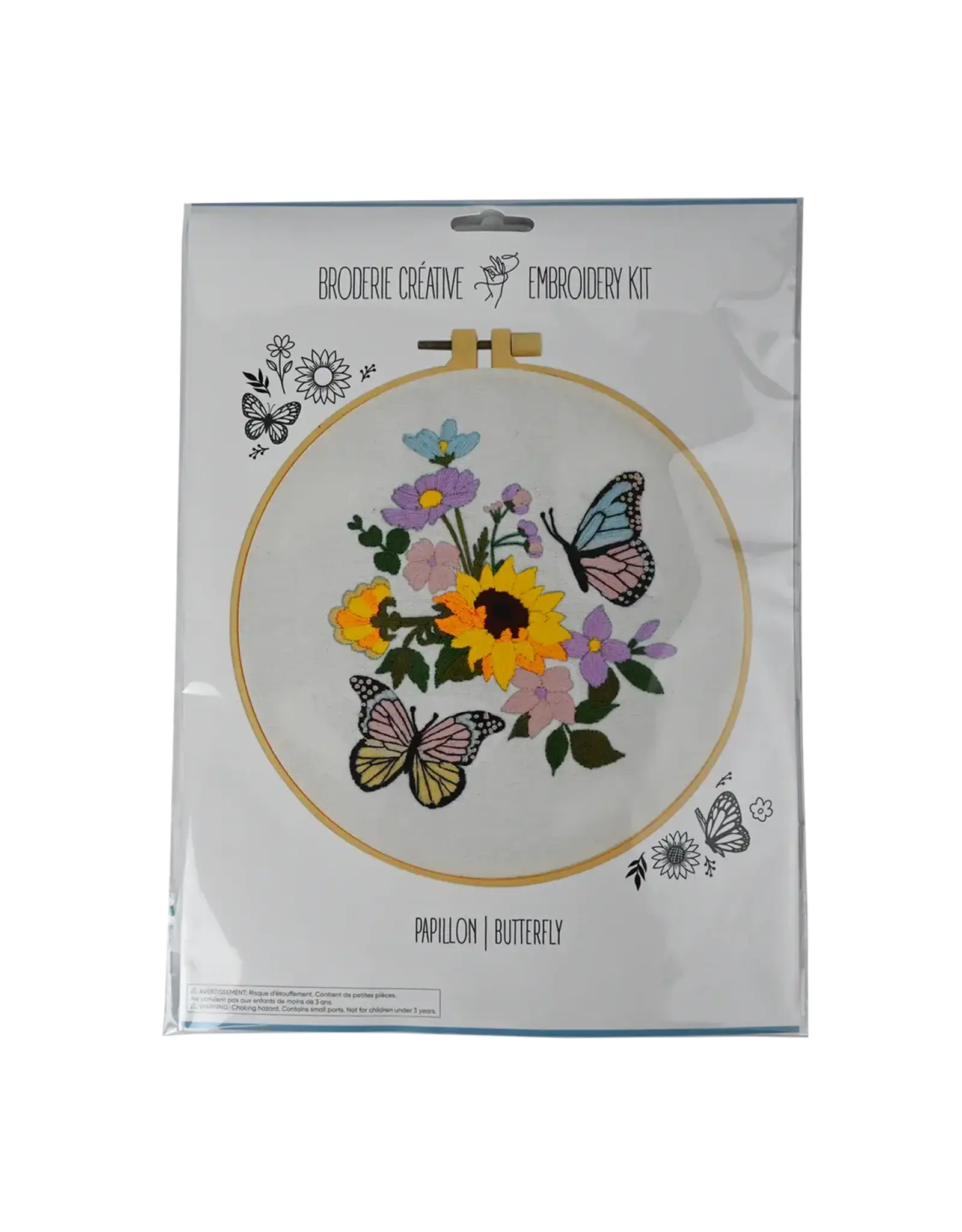 Embroidery Kit - butterflies - large