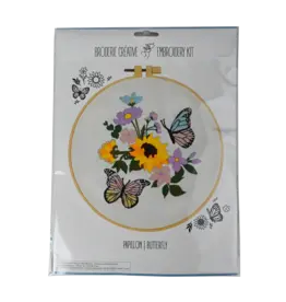 Embroidery Kit - butterflies - large