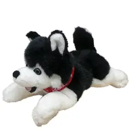 Floppy Black Husky w/ Red Canada Ribbon