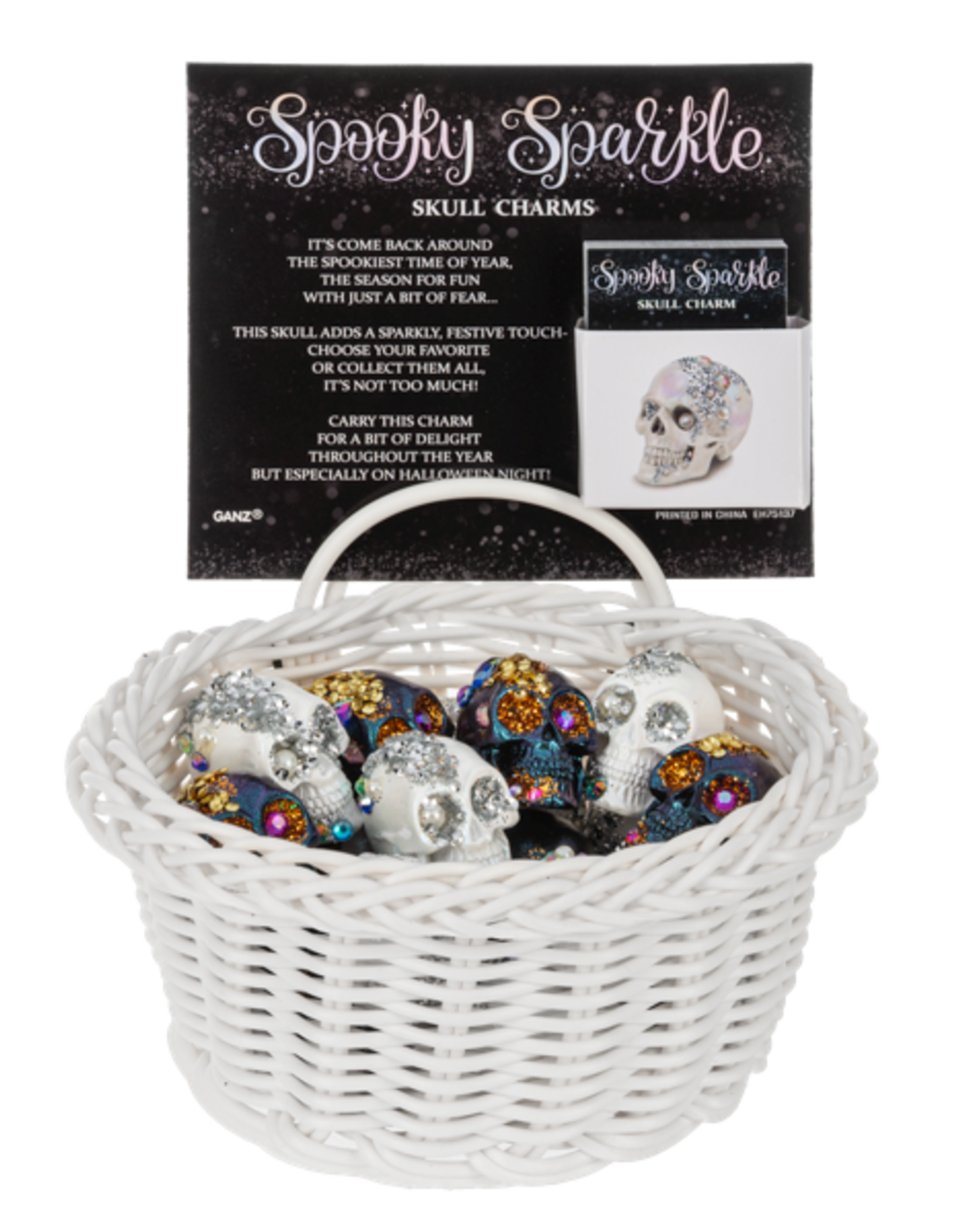 Spooky Sparkle Skull Charms