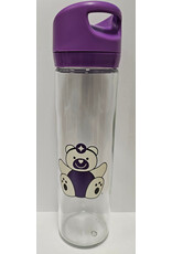Stollery Water Bottle - glass and purple