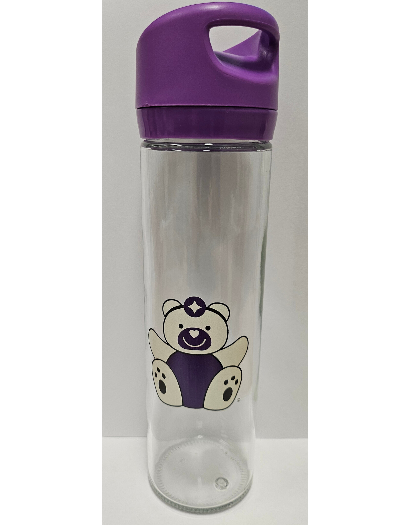 Stollery Water Bottle - glass and purple