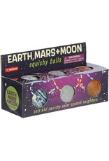 Earth, Moon + Mars Squishy Balls