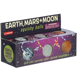 Earth, Moon + Mars Squishy Balls