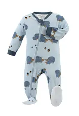 Organic Cotton Pajama -hedgehogs & kisses blue
