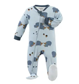 Organic Cotton Pajama -hedgehogs & kisses blue