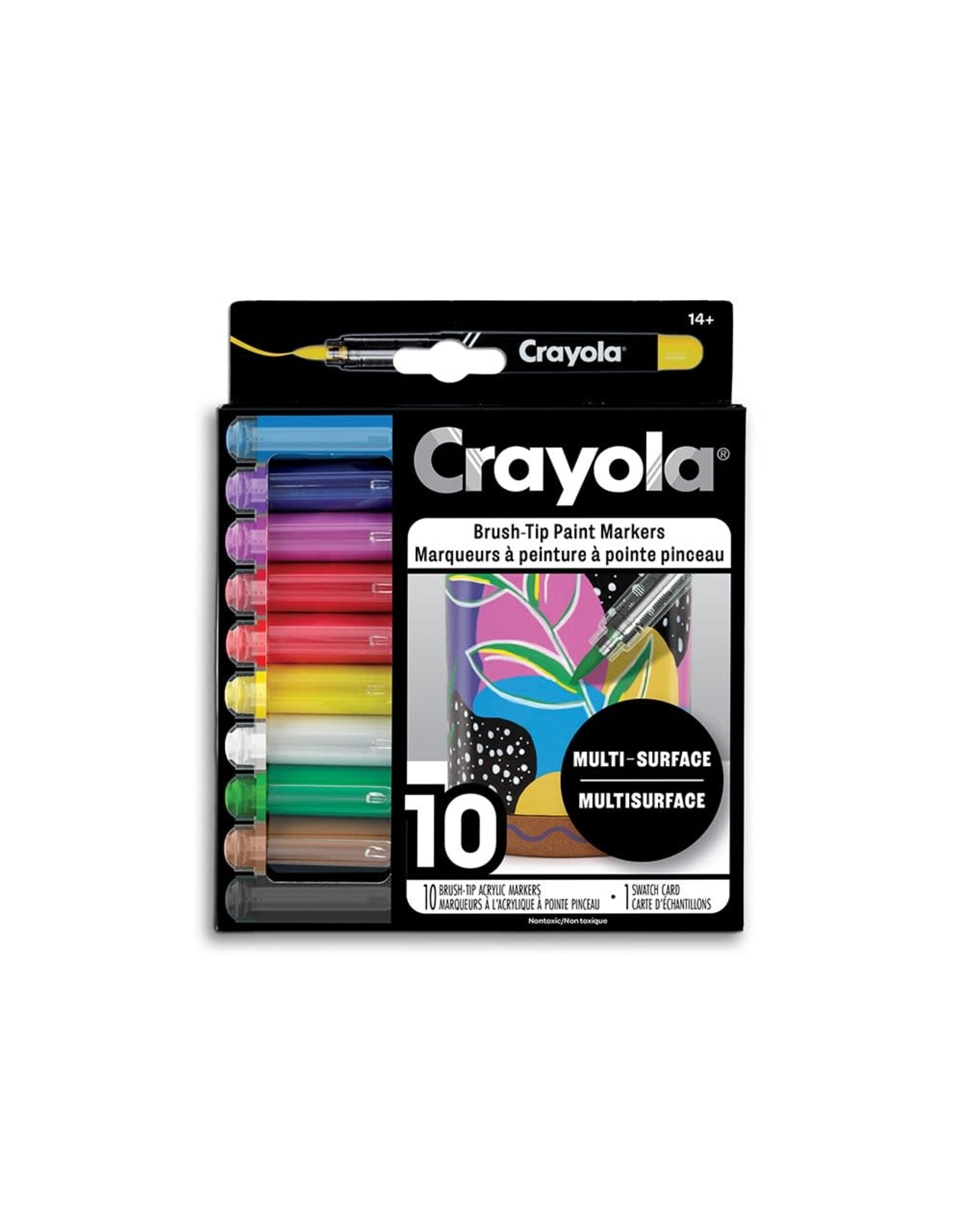 Crayola - 10 Brush Tip Acrylic Paint Markers