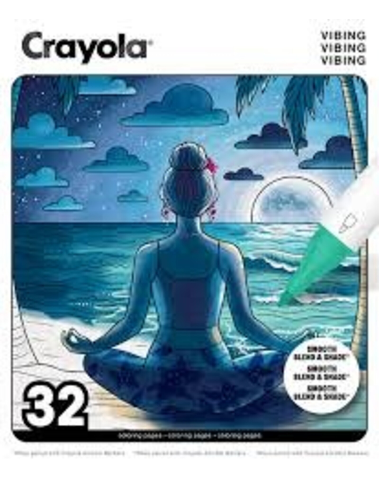 Crayola - 32 Pages Adult Colouring Book, Vibing