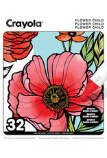 Crayola - 32 Pages Adult Colouring Book, Flower Child