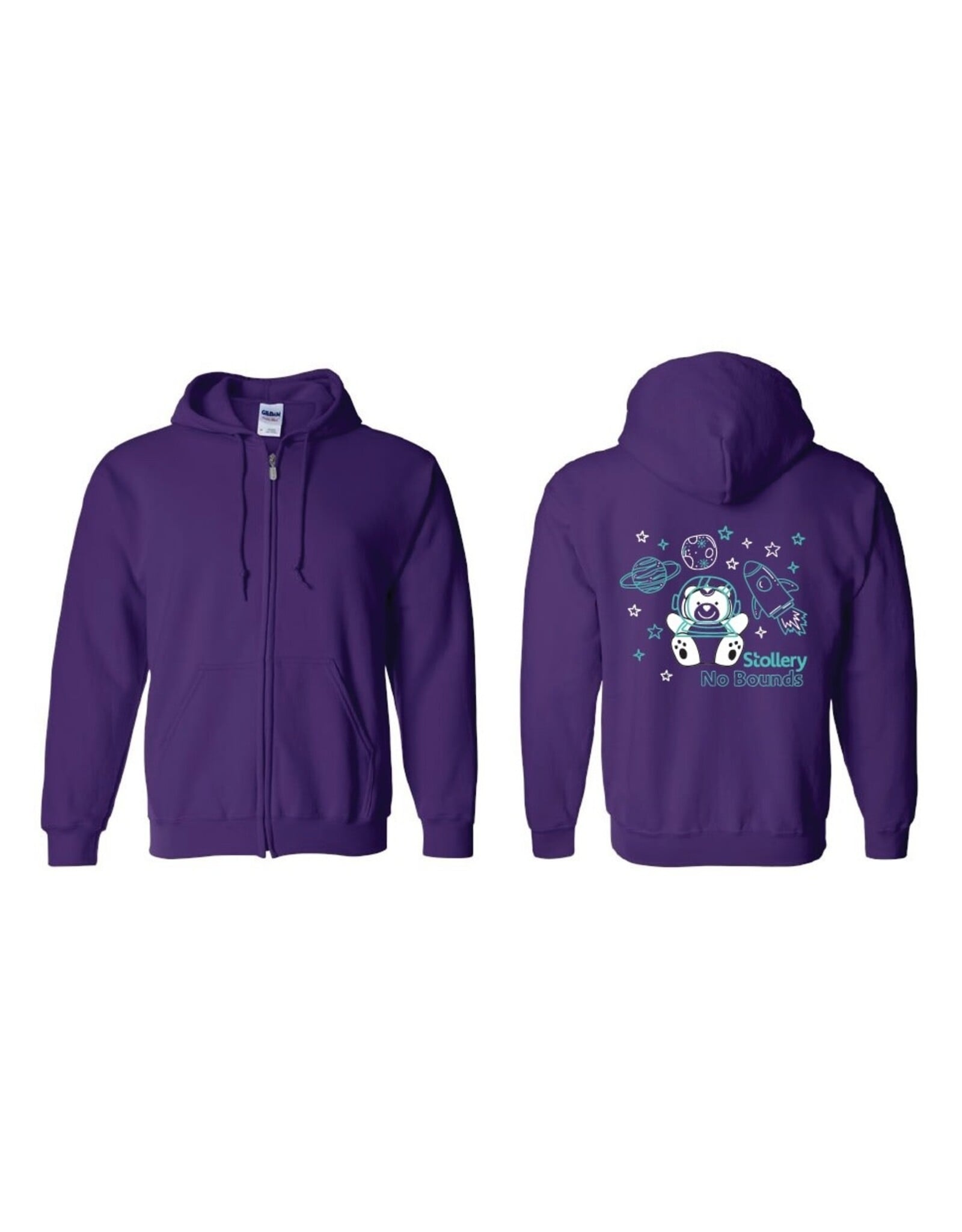 Stollery Adult No Bounds Hoodie Purple