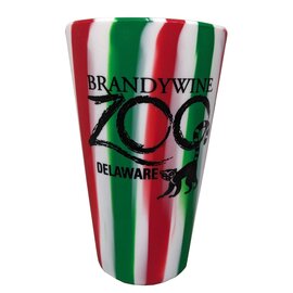 Green & Red Striped Silicon Cup