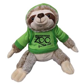 Sloth with Brandywine Zoo Hoodie