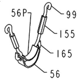 Penn 56C-115  ROD BRACE COMPLETE