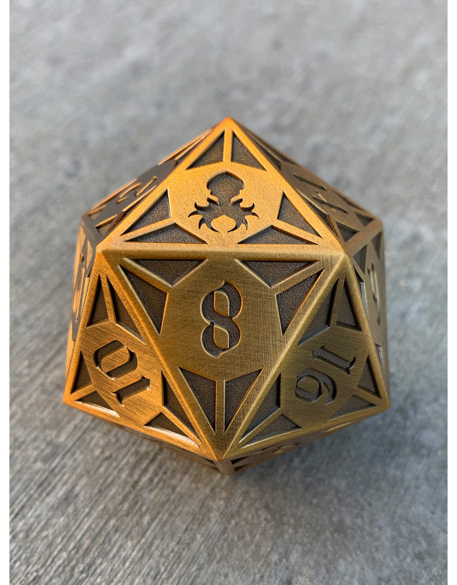 Kraken Dice - Fullmetal Gothik Brass Goliath D20