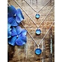 Blue Hydrangea  Necklace 18"