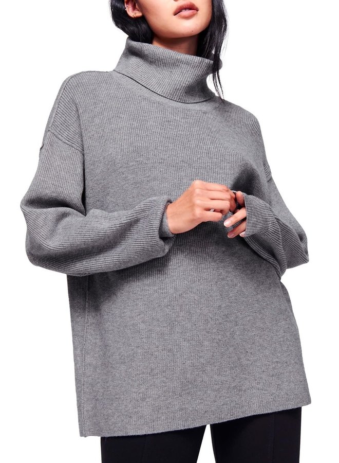 Softly Structured Tunic - charcoal heather