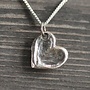 Little Heart Pebble Pendant / Sterling Silver