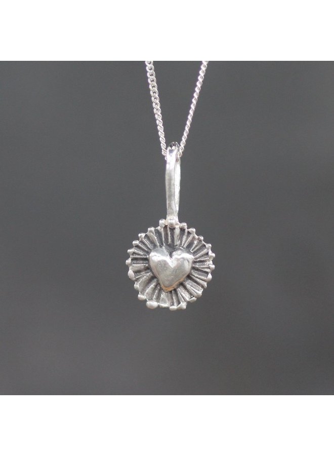 Shining Heart Pendant/Sterling Silver