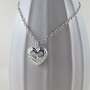 Vintage Heart Button necklace 18"
