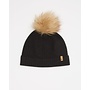 Wool Faux Fur Pom Beanie