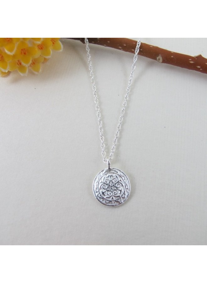 Uniform Button Imprinted Necklace