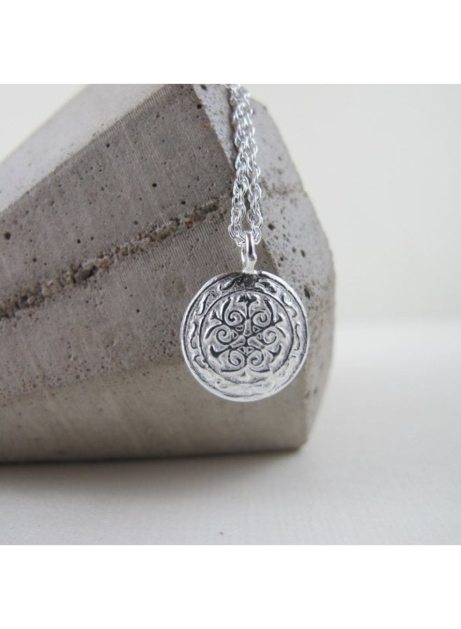 Uniform Button Imprinted Necklace