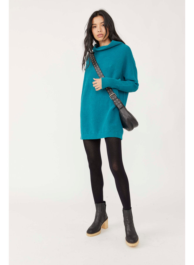 ELECTRIC TEAL Ottoman Slouchy Tunic