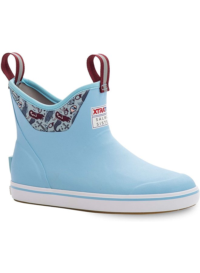 XtraTuf-Womens SS Blue Mermaid Ankle Deck  Boots