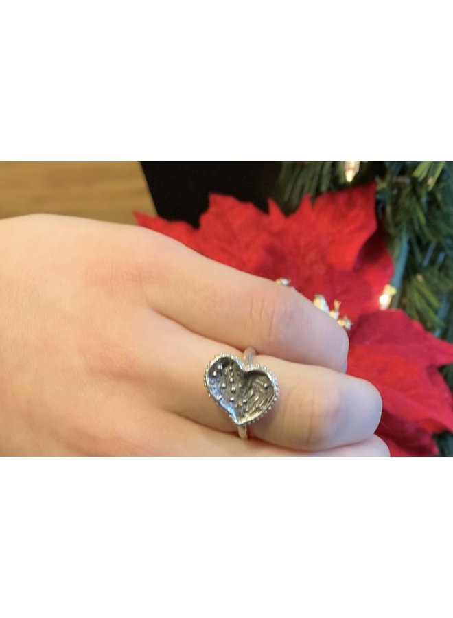 Heart Ring - sterling silver