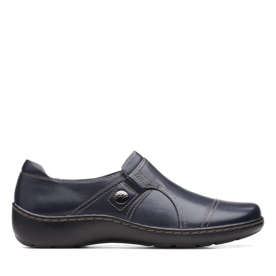 Cora Rae Rund Bottines Clarks Cora Rae Pour Femme - Cuir Noir, Talon 45 Mm, Fermeture ...