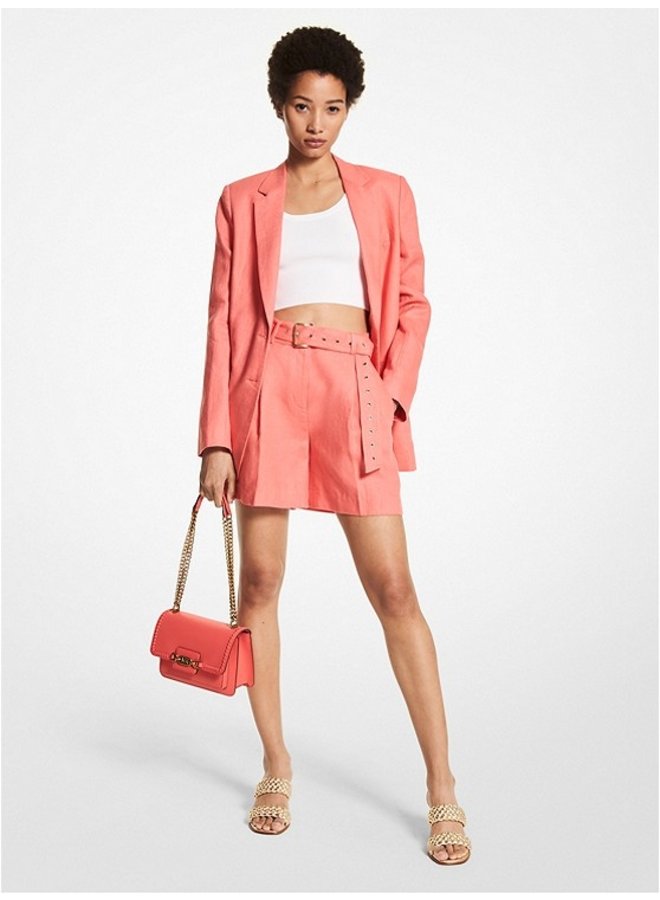 Michael Kors Belted Pleated Short