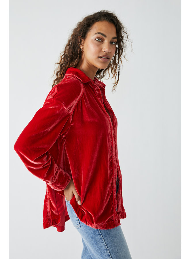 Marianne Oversized Velvet Shirt