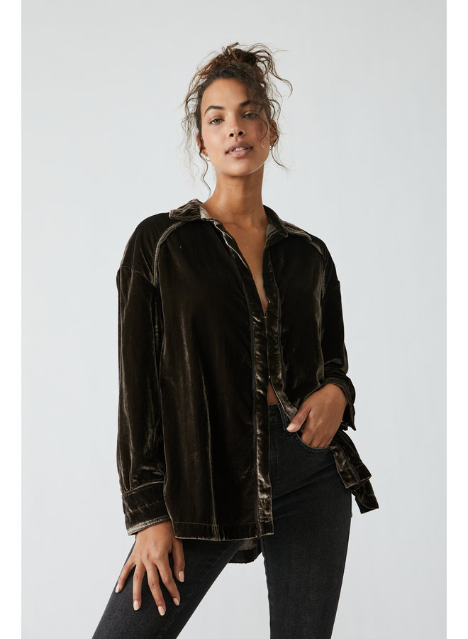 Marianne Oversized Velvet Shirt