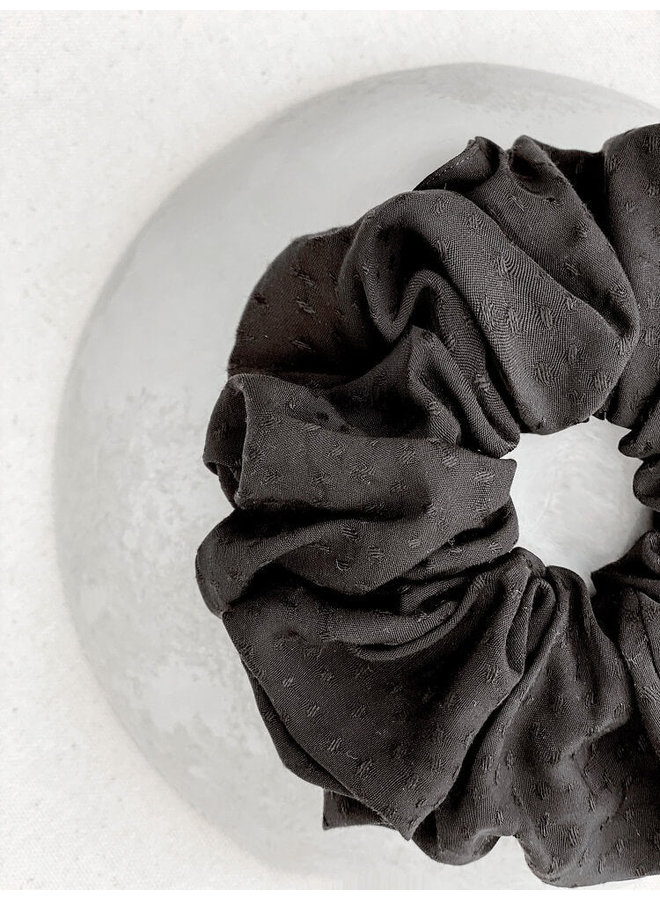 Poppy Black Scrunchie Oversized