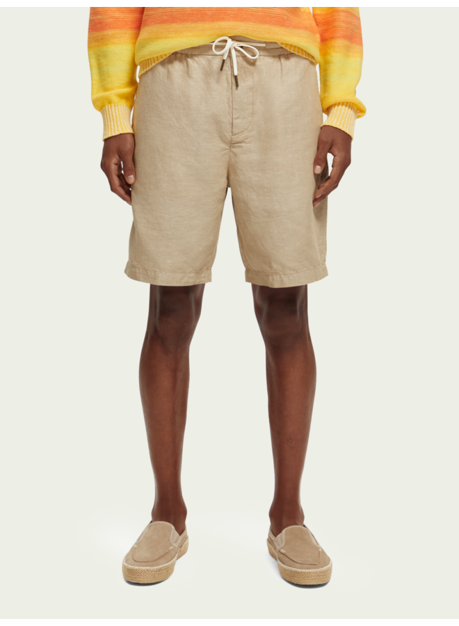 FAVE- Cotton/linen twill bermuda short