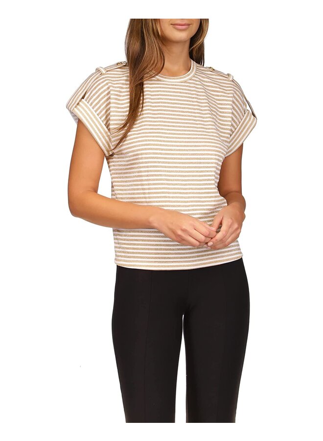 Stripe Snap Top