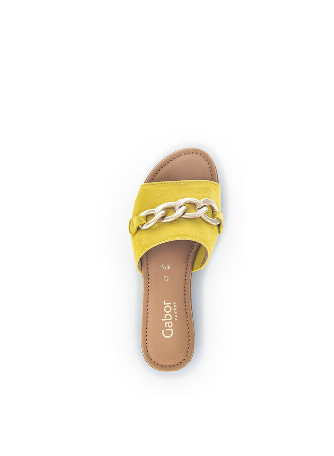 Yellow Suede Mules