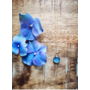 Blue Hydrangea 18" 10mm Necklace
