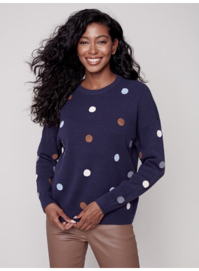 Polka dot sweater clearance women's