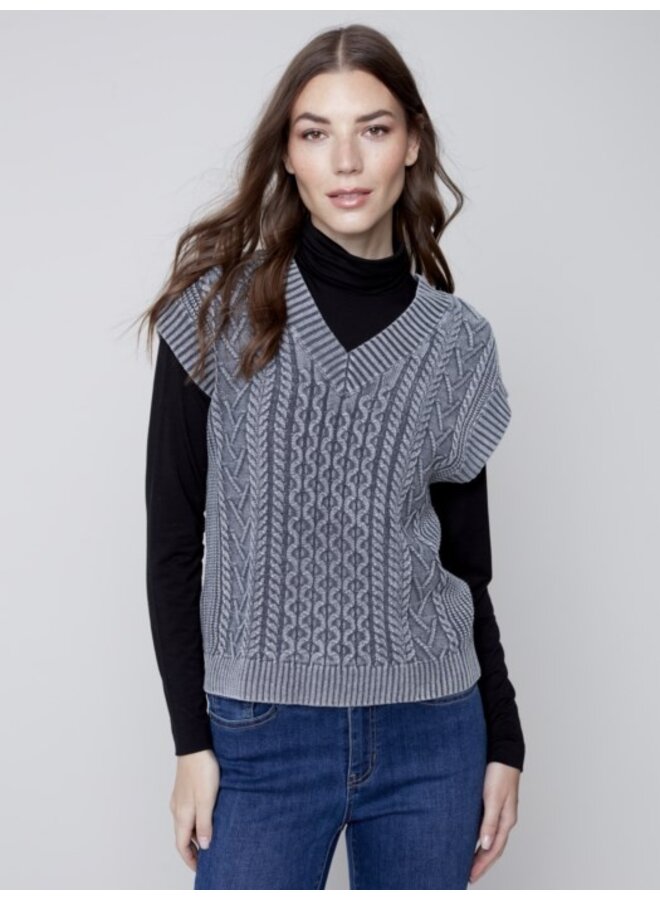 Charlie B Cable knit Sweater Vest