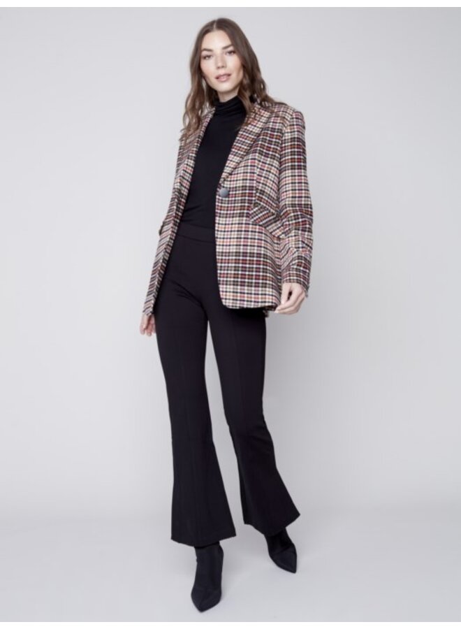 Plaid Ponte Pant