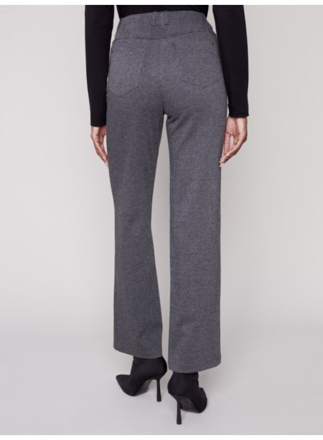 Houndstooth Flare Ponte Pants