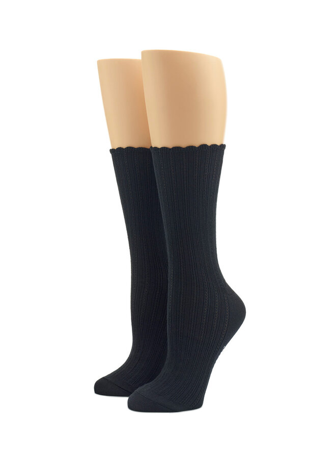 Scalloped Tip Sock