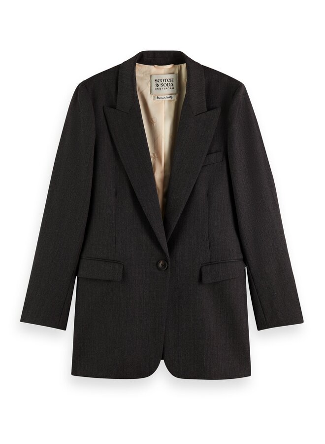 Twill single breasted Blazer