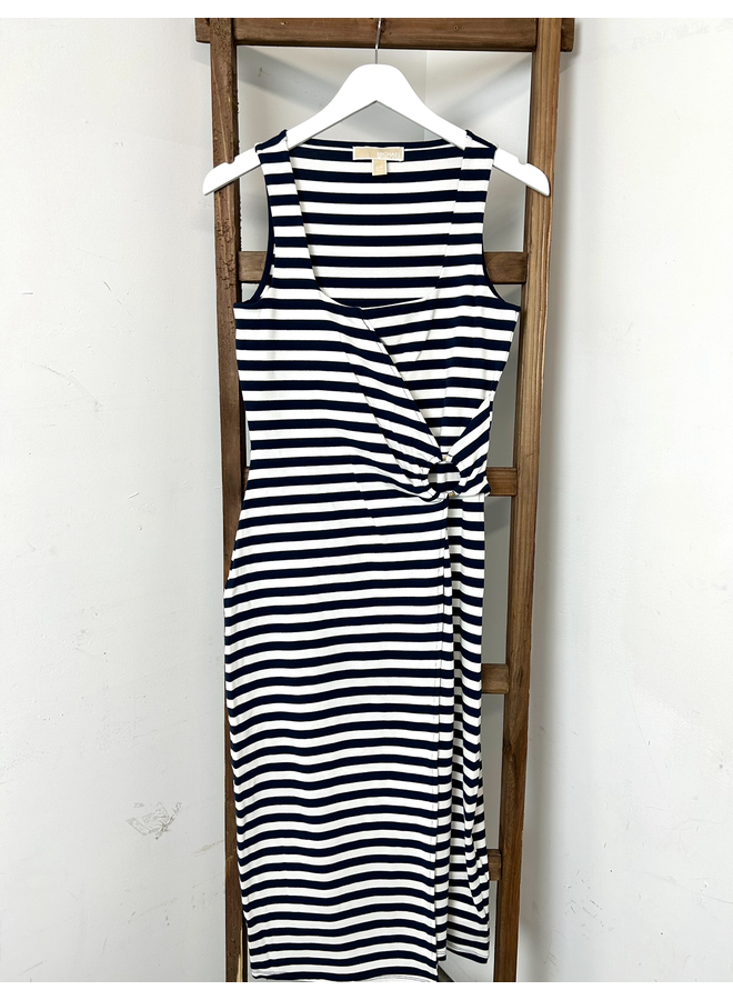 Striped detail waist Dress